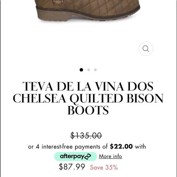 NEW!! Women’s Teva “De La Vina Dos” quilted suede chelsea bootie,  8 - Picture 8 of 8